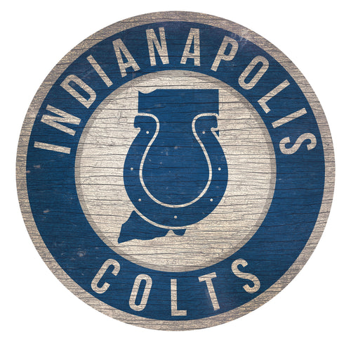 Indinapolis Colts Circle State Sign - 12
