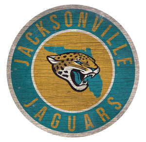 Jacksonville Jaguars Circle State Sign - 12"