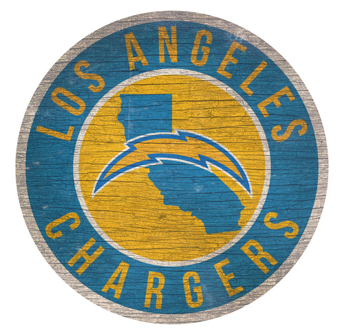 Los Angeles Chargers Circle State Sign - 12