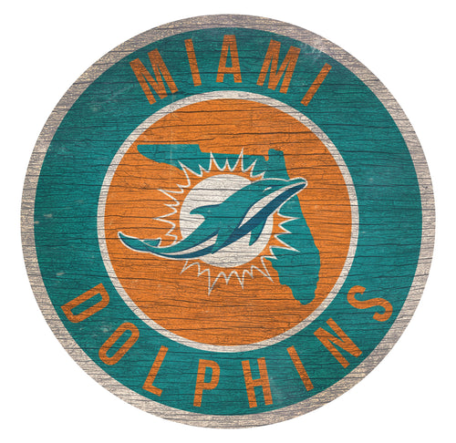Miami Dolphins  Circle State Sign - 12