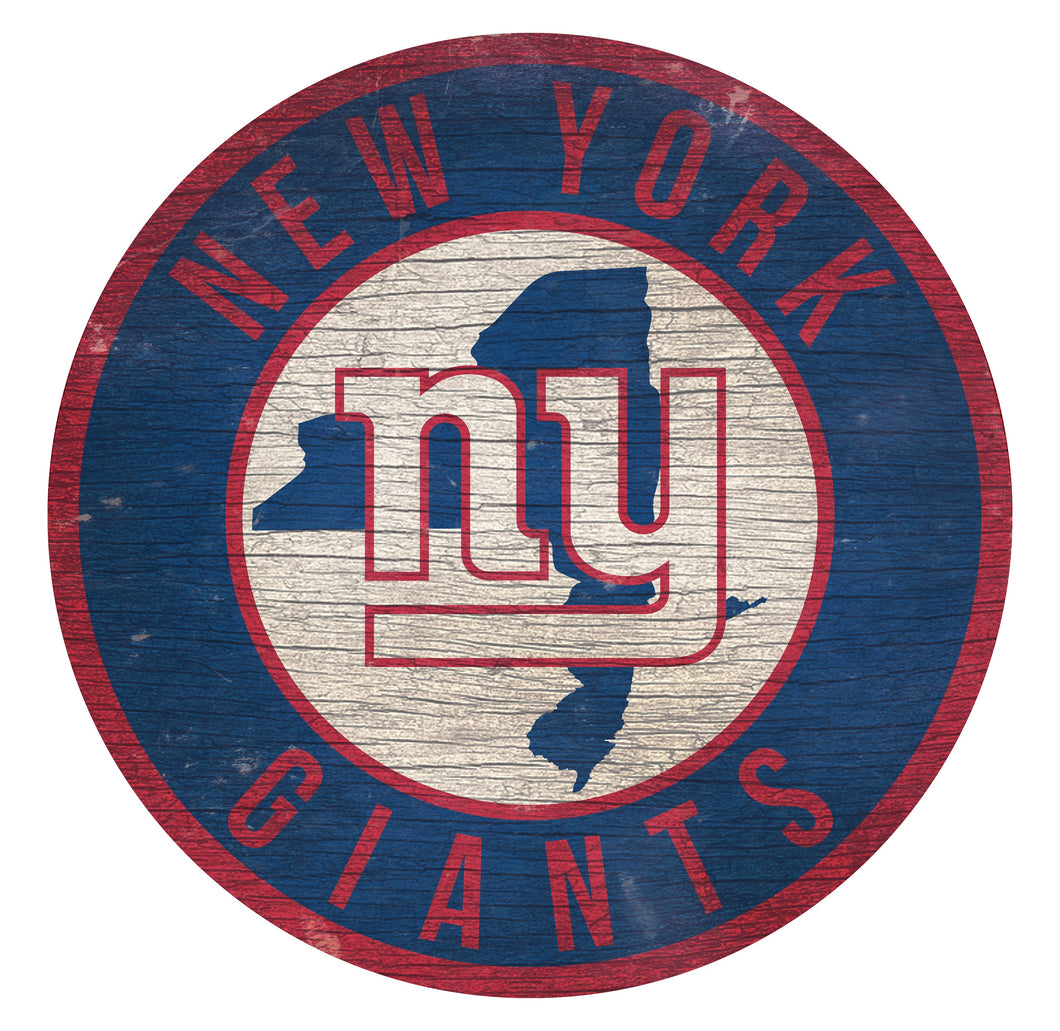 New York Giants Circle State Sign - 12