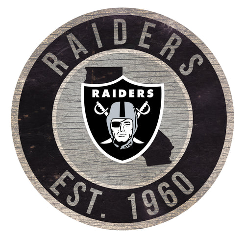 Las Vegas Raiders Circle State Sign - 12