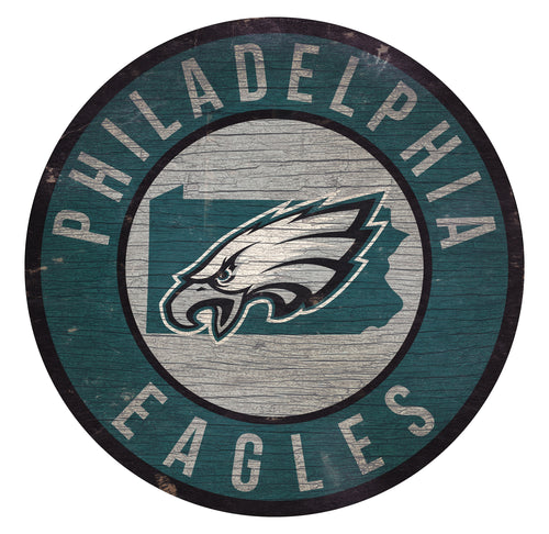 Philadelphia Eagles Circle State Sign - 12