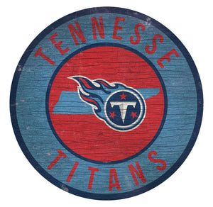 Tennessee Titans Circle State Sign - 12"
