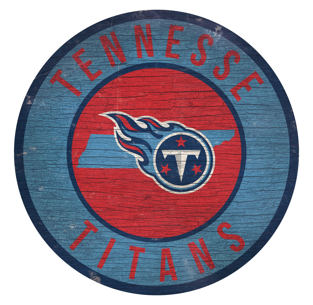 Tennessee Titans Circle State Sign - 12