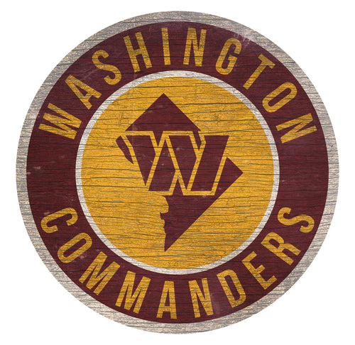 Washington Commanders Circle State Sign - 12