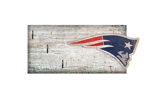 New England Patriots Key Holder 6"x12"