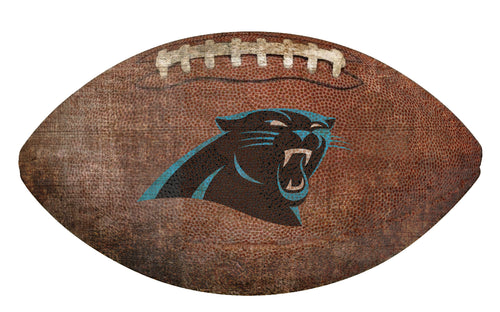 Carolina Panthers Football Shaped Sign 