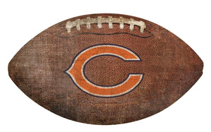 Chicago Bears Football Shaped Sign 