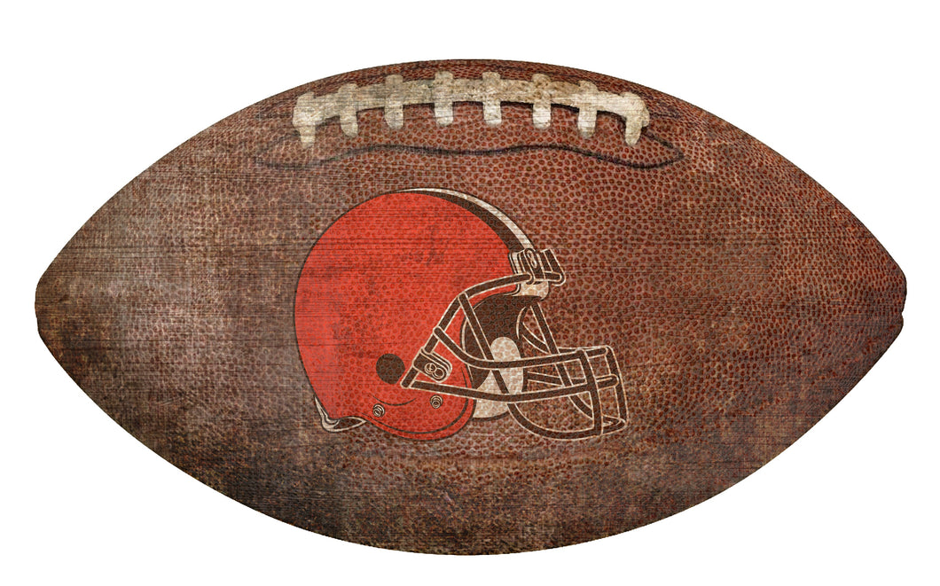Cleveland Browns Football Shaped Sign