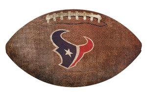 Houston Texans Football Shaped Sign 