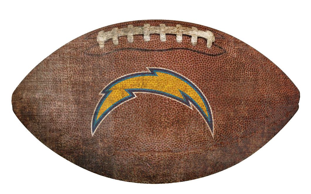 Los Angeles Chargers Football Shaped Sign
