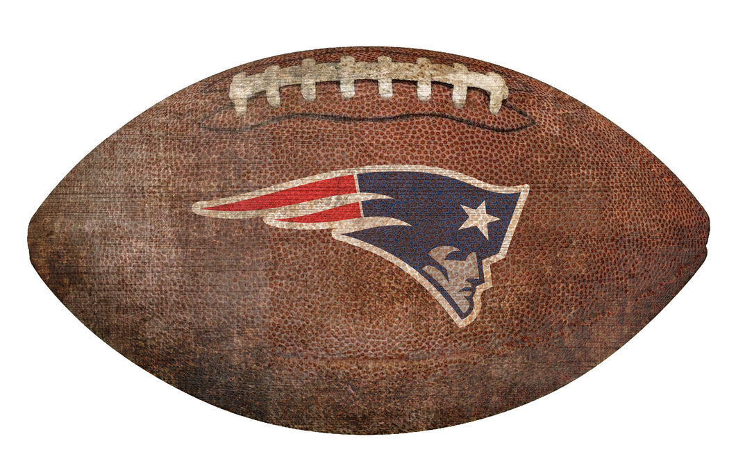 New England Patriots Football Shaped Sign