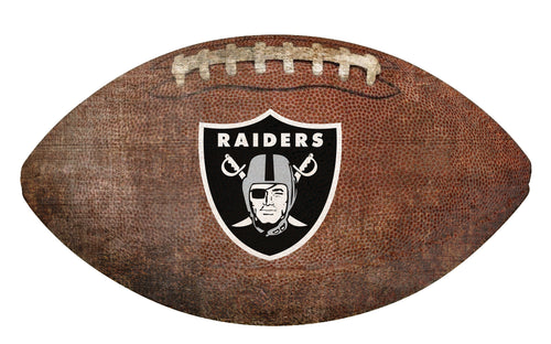 Oakland Raiders Football Shaped Sign