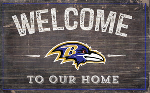 Baltimore Ravens Welcome To Our Home Sign - 11"x19"