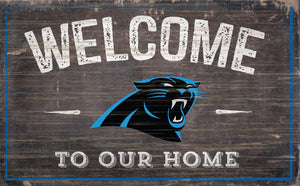 Carolina Panthers Welcome To Our Home Sign - 11"x19"