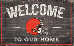 Cleveland Browns Welcome To Our Home Sign - 11"x19"