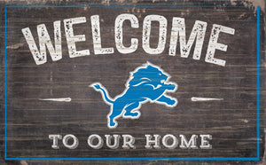 Detroit Lions Welcome To Our Home Sign - 11"x19"
