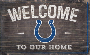 Indianapolis Colts Welcome To Our Home Sign - 11"x19"