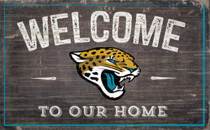 Jacksonville Jaguars Welcome To Our Home Sign - 11"x19"