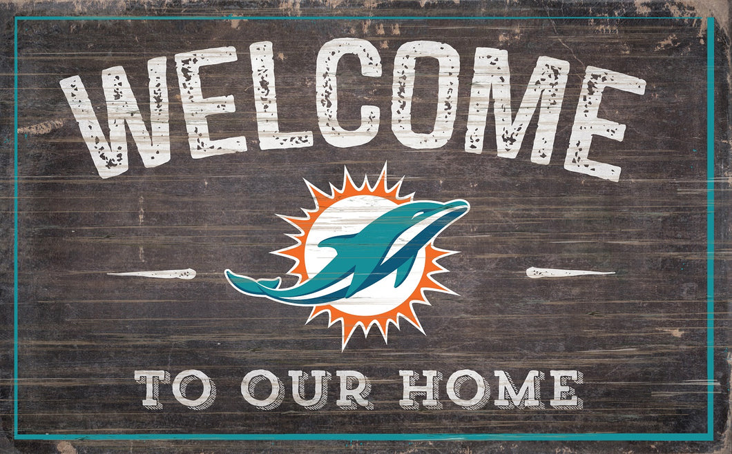 Miami Dolphins Welcome To Our Home Sign - 11