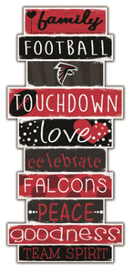 Atlanta Falcons Celebrations Stack Wood Sign -24"