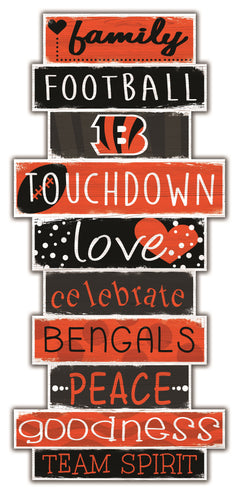 Cincinnati Bengals Celebrations Stack Wood Sign -24