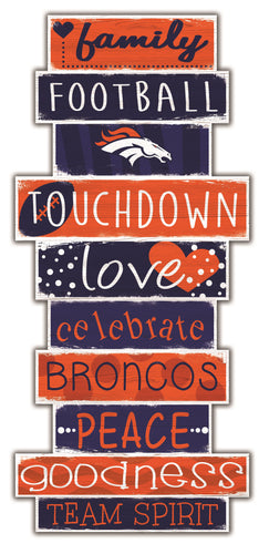 Denver Broncos Celebrations Stack Wood Sign -24
