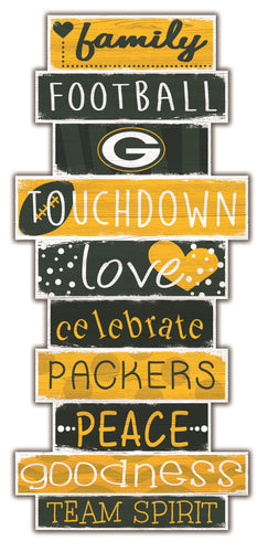 Green Bay Packers Celebrations Stack Wood Sign -24