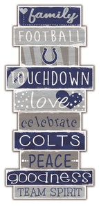 Indianapolis Colts Celebrations Stack Wood Sign -24"