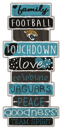 Jacksonville Jaguars Celebrations Stack Wood Sign -24