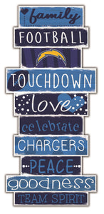 Los Angeles Chargers Celebrations Stack Wood Sign -24"