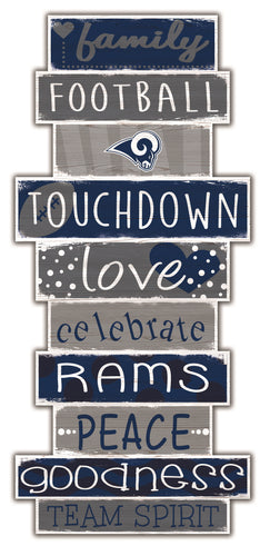 Los Angeles Rams Celebrations Stack Wood Sign -24