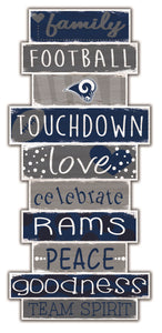 Los Angeles Rams Celebrations Stack Wood Sign -24"