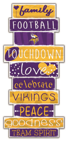 Minnesota Vikings Celebrations Stack Wood Sign -24