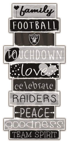 Las Vegas Raiders Celebrations Stack Wood Sign