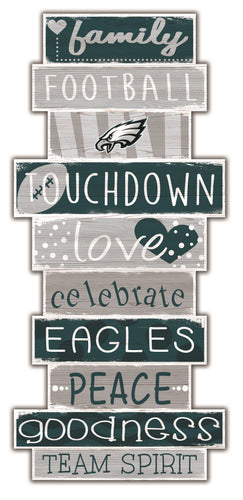 Philadelphia Eagles Celebrations Stack Wood Sign -24