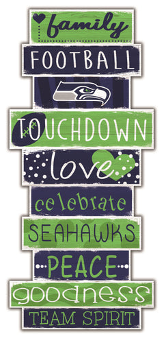 Seattle Seahawks Celebrations Stack Wood Sign -24