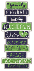 Seattle Seahawks Celebrations Stack Wood Sign -24"