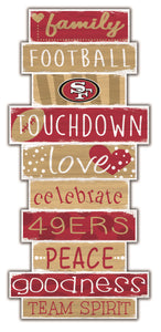 San Francisco 49ers Celebrations Stack Wood Sign -24"