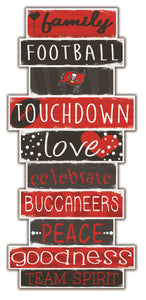 Tampa Bay Buccaneers Celebrations Stack Wood Sign -24"