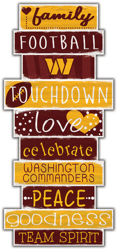 Washington Commanders Celebrations Stack Wood Sign -24