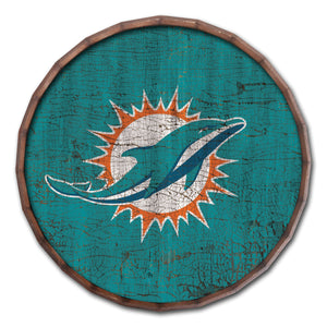 Miami Dolphins Cracked Color Barrel Top -24"