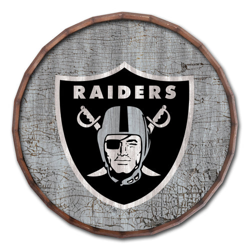Oakland Raiders Cracked Color Barrel Top - 16