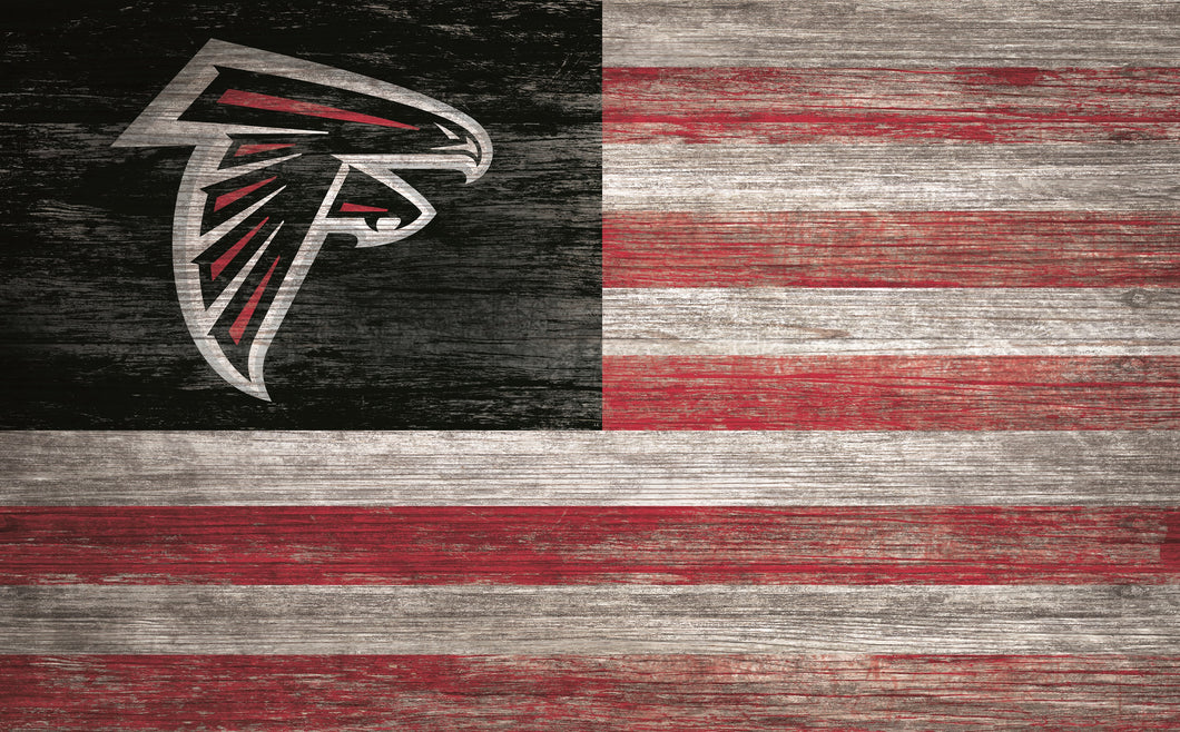 Atlanta Falcons Distressed Flag Sign - 11