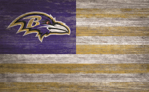 Baltimore Ravens Distressed Flag Sign - 11