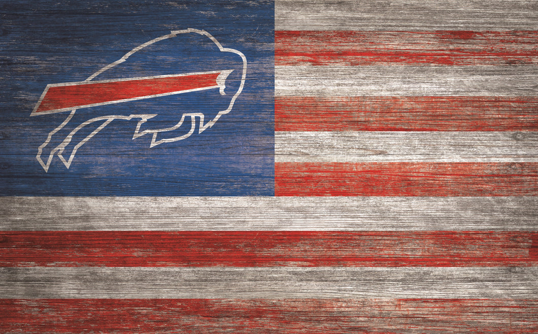 Buffalo Bills Distressed Flag Sign - 11