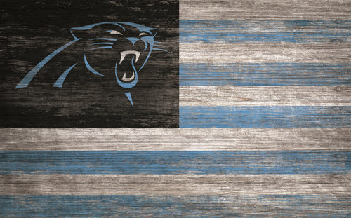 Carolina Panthers Distressed Flag Sign - 11
