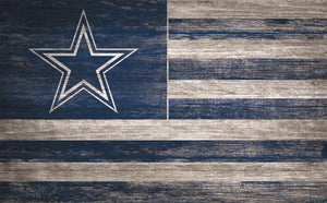 Dallas Cowboys Distressed Flag Sign - 11"x19"
