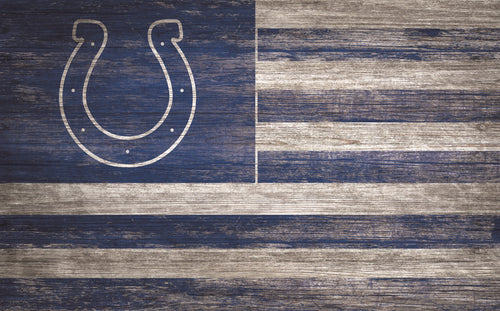 Indianapolis Colts Distressed Flag Sign - 11